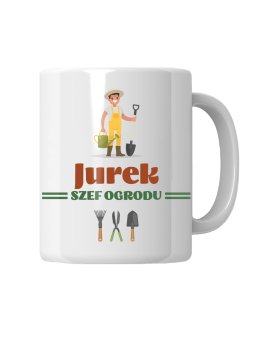 Kubek Szef Ogrodu [WYBIERZ IMIĘ] - HiPanda! Śmieszne Prezenty z Nadrukami ?