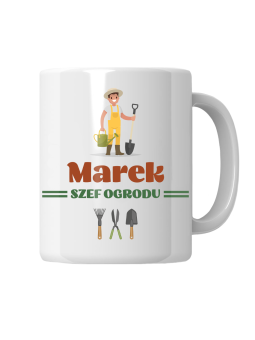 Kubek Szef Ogrodu [WYBIERZ IMIĘ] - HiPanda! Śmieszne Prezenty z Nadrukami ?