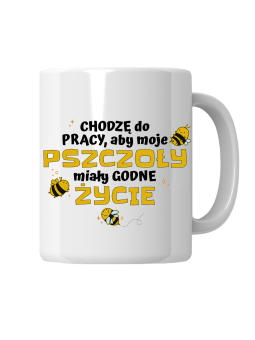 Kubek Pszczoły Chodzę Do Pracy - HiPanda! Śmieszne Prezenty z Nadrukami ?