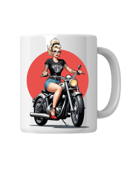 Kubek Pin Up Girl Na Motocyklu - HiPanda! Śmieszne Prezenty z Nadrukami ?