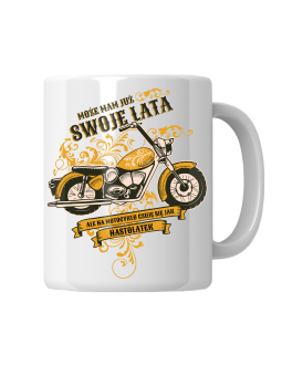 Kubek Na Motocyklu Jak Nastolatek - HiPanda! Śmieszne Prezenty z Nadrukami ?