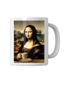 Kubek Mona Lisa z Kawą - HiPanda! Śmieszne Prezenty z Nadrukami ?