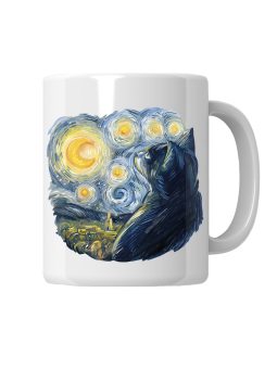 Kubek Van Gogh Kot - HiPanda! Śmieszne Prezenty z Nadrukami ?