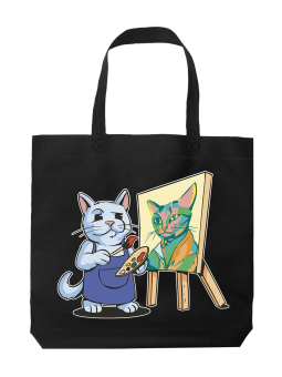 Torba Kot Malarz - HiPanda! Śmieszne prezenty z Nadrukami ?