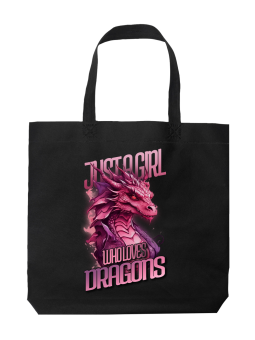 Torba Girl Who Loves Dragons - HiPanda! Śmieszne prezenty z Nadrukami ?