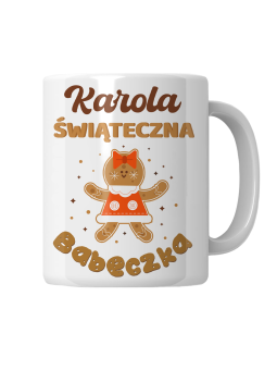 Kubek Świąteczna Babeczka [WYBIERZ IMIĘ] - HiPanda! Śmieszne Prezenty z Nadrukami ?