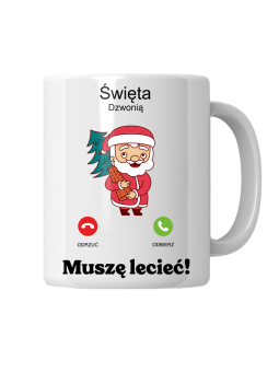 Kubek Telefon Święta Dzwonią - HiPanda! Śmieszne Prezenty z Nadrukami ?