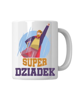Kubek Super Dziadek Ilustracja - HiPanda! Śmieszne Prezenty z Nadrukami ?