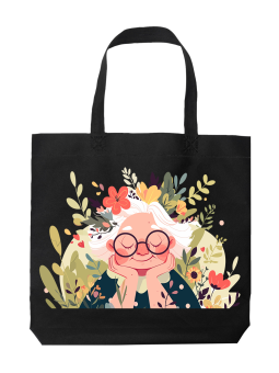 Torba Babcia w Kwiatach - HiPanda! Śmieszne prezenty z Nadrukami ?