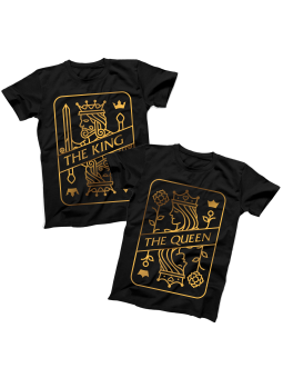 Zestaw koszulek The King i The Queen Czarne - HiPanda.pl