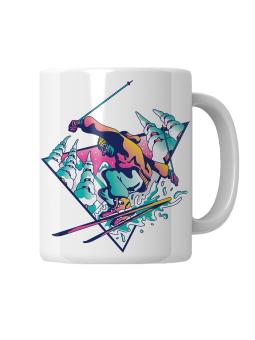 Kubek Retro Skiing - HiPanda! Śmieszne Prezenty z Nadrukami ?