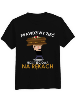 Koszulka dla Zięcia - Prezent od Teściowej - T-shirt z Nadrukiem ⋆ HiPanda.pl