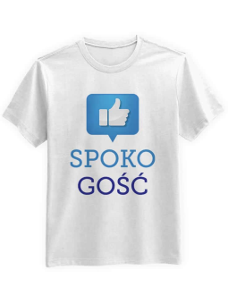 Koszulka Koszulka Męska Spoko Gość Biała - Śmieszne T-Shirty z Nadrukami ?