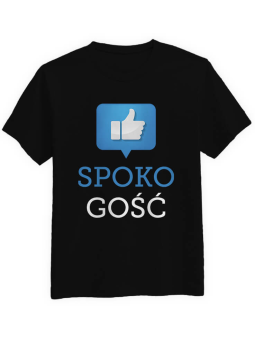 Koszulka Koszulka Męska Spoko Gość Czarna - Śmieszne T-Shirty z Nadrukami ?