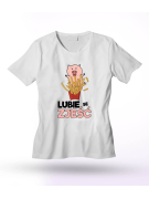 Koszulka Koszulka Męska Lubie se Zjeść Biała - Śmieszne T-Shirty z Nadrukami ?