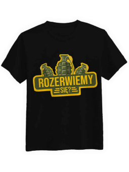 Koszulka Koszulka Męska Rozerwiemy się? Czarna - Śmieszne T-Shirty z Nadrukami ?
