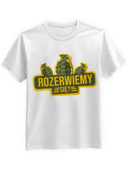 Koszulka Koszulka Męska Rozerwiemy się? Biała - Śmieszne T-Shirty z Nadrukami ?