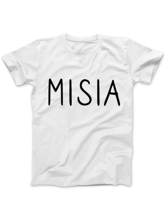 Koszulka Koszulka Damska Misia Biała - Śmieszne T-Shirty z Nadrukami ?