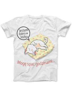 Koszulka Koszulka Damska Jestem dobra w łóżku Biała - Śmieszne T-Shirty z Nadrukami ?