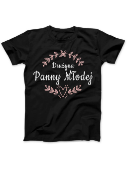 Koszulka Koszulka Damska Drużyna Panny Młodej Czarna - Śmieszne T-Shirty z Nadrukami ?