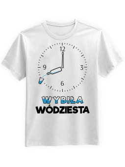 Koszulka Koszulka Męska Wybiła Wódziesta Biała - Śmieszne T-Shirty z Nadrukami ?