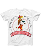 Koszulka Koszulka Damska Ciężko pracuję dla Psa Biała - Śmieszne T-Shirty z Nadrukami ?