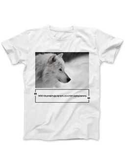 Koszulka Koszulka Damska Wilki nie przejmują się Biała - Śmieszne T-Shirty z Nadrukami ?