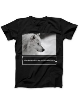 Koszulka Koszulka Damska Wilki nie przejmują się Czarna - Śmieszne T-Shirty z Nadrukami ?