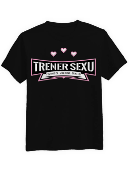 Koszulka Koszulka Męska Trener Sexu Czarna - Śmieszne T-Shirty z Nadrukami ?