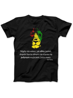 Koszulka Koszulka Damska Nigdy nie wiesz jak silny jesteś Czarna - Śmieszne T-Shirty z Nadrukami ?