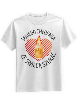 Koszulka Koszulka Męska Ze świecą szukać Biała - Śmieszne T-Shirty z Nadrukami ?