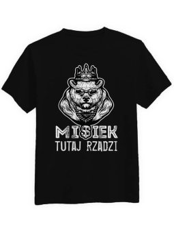 Koszulka Misiek Rządzi - T-shirt z Niedźwiedziem dla chłopaka na Urodziny ⋆ HiPanda.pl
