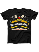Koszulka Koszulka Damska Wzorowa nauczycielka Czarna - Śmieszne T-Shirty z Nadrukami ?
