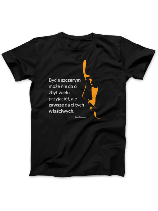 Koszulka Koszulka Damska Bycie szczerym Czarna - Śmieszne T-Shirty z Nadrukami ?