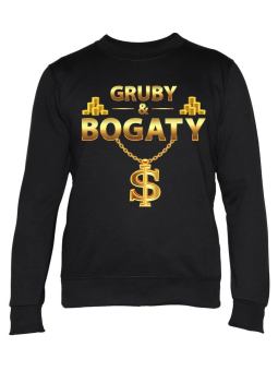 Bluza Męska Gruby i Bogaty - Śmieszne T-Shirty z Nadrukami ?