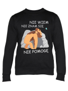 Bluza Męska Nie Wiem, Nie Znam Się, Nie Pomogę - Śmieszne T-Shirty z Nadrukami ?
