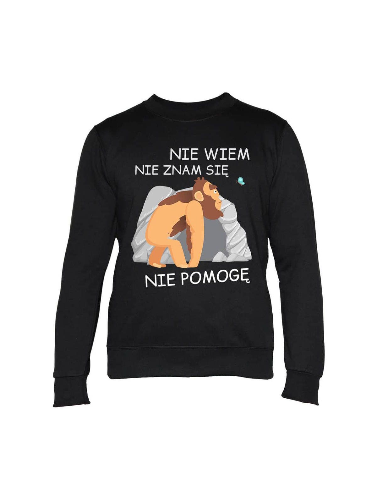 Bluza Męska Nie Wiem, Nie Znam Się, Nie Pomogę - Śmieszne T-Shirty z Nadrukami ?