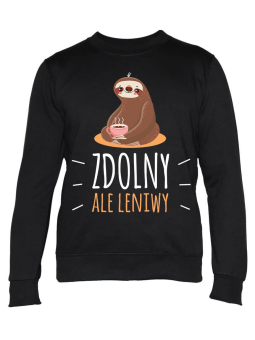 Bluza Męska Zdolny ale leniwy - Śmieszne T-Shirty z Nadrukami ?