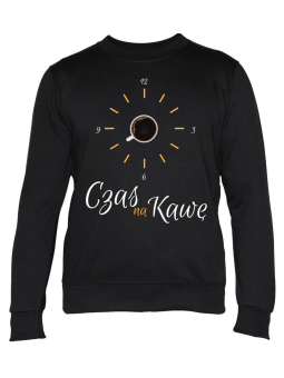 Bluza Damska Czas na Kawę - Śmieszne T-Shirty z Nadrukami ?