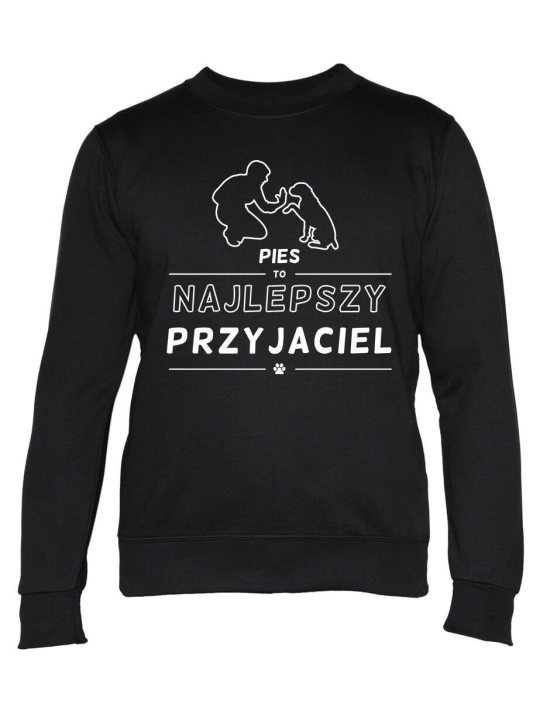 Bluza Damska Pies To Najlepszy Przyjaciel - Śmieszne T-Shirty z Nadrukami ?
