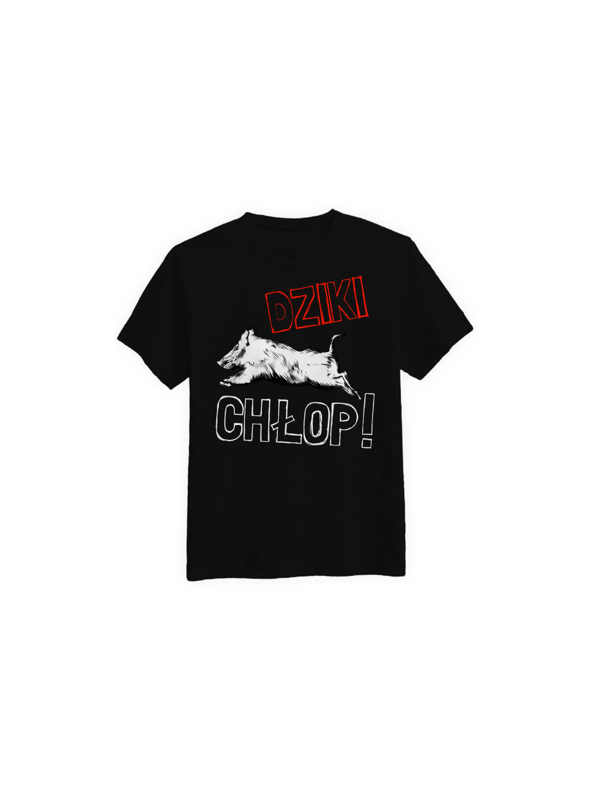 Koszulka Koszulka Męska Dziki Chłop Czarna - Śmieszne T-Shirty z Nadrukami ?