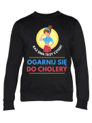 Bluza Damska Raz Dwa Trzy Ogarnij Się Czarna - Śmieszne T-Shirty z Nadrukami ?