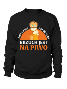 Bluza Męska Brzuch nie jest od piwa - Śmieszne T-Shirty z Nadrukami ?