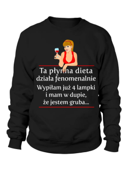 Bluza Damska Dieta płynna - Śmieszne T-Shirty z Nadrukami ?