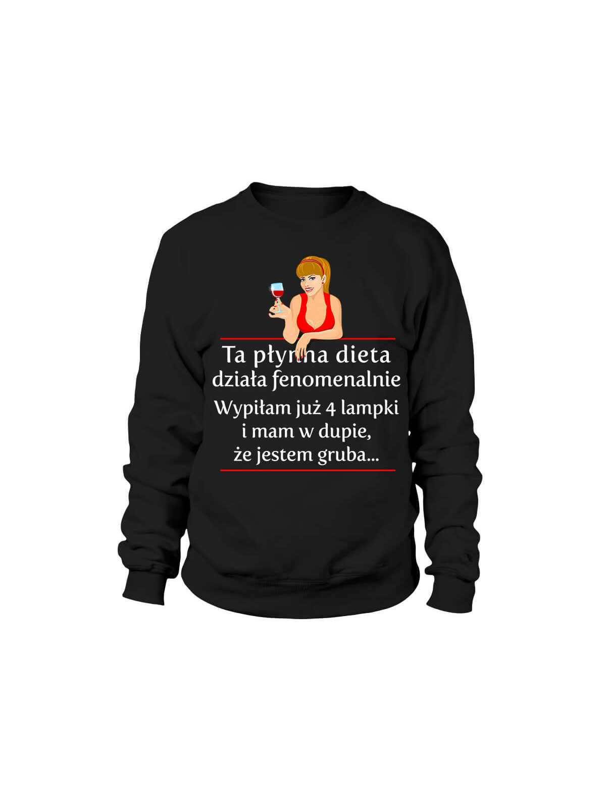 Bluza Damska Dieta płynna - Śmieszne T-Shirty z Nadrukami ?