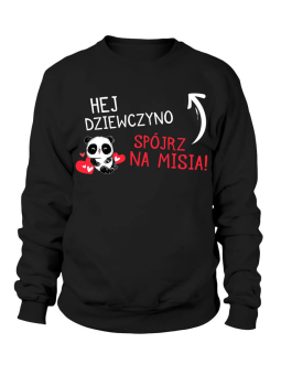 Bluza Męska Spójrz na misia - Śmieszne T-Shirty z Nadrukami ?