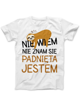 Koszulka Koszulka Damska Padnięta Jestem Biała - Śmieszne T-Shirty z Nadrukami ?