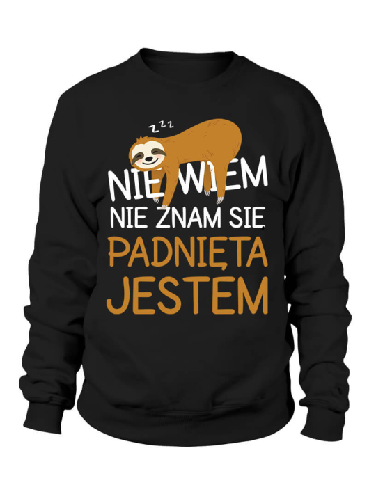 Bluza Damska Padnięta Jestem - Śmieszne T-Shirty z Nadrukami ?