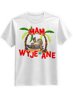 Koszulka Koszulka Męska Mam Wyje*ane Biała - Śmieszne T-Shirty z Nadrukami ?