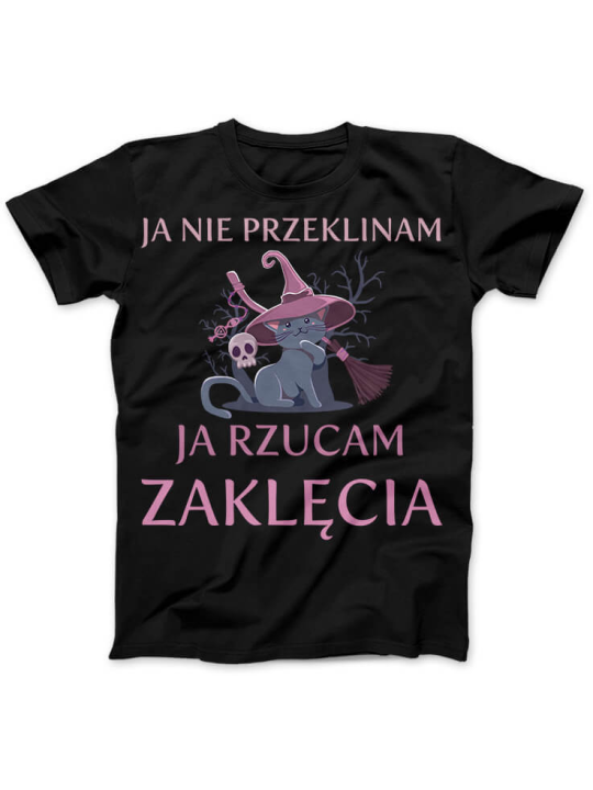 Koszulka - Rzucam Zaklęcia, Ja Nie Przeklinam dla Przyjaciółki na Prezent ⋆ HiPanda.pl